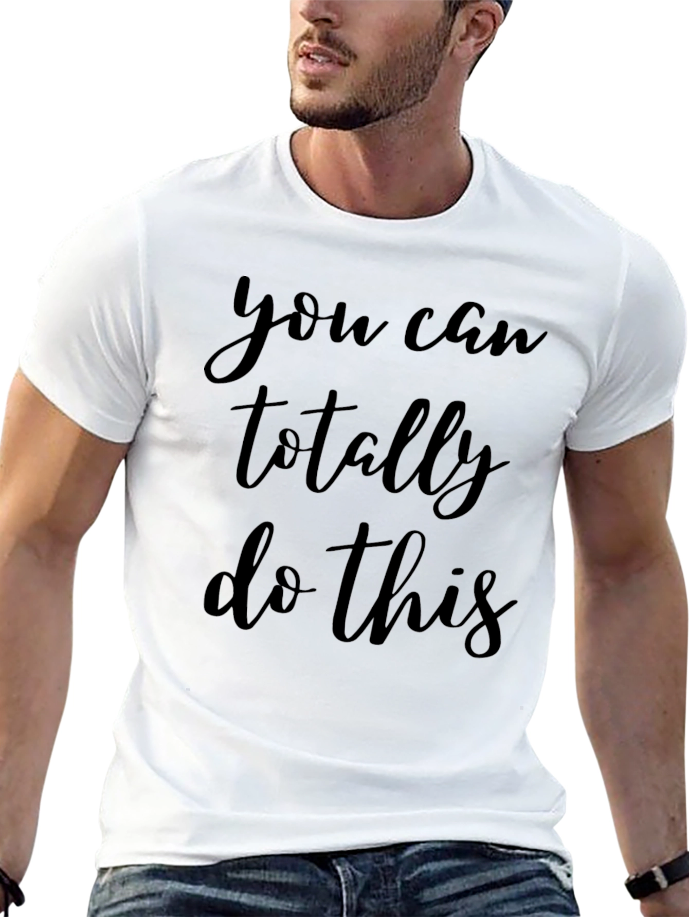 Motivational Black T-Shirt - You Can Do This!