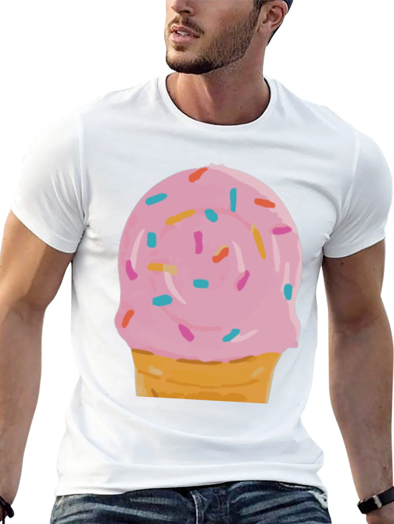 Fun Ice Cream Cone Graphic T-Shirt