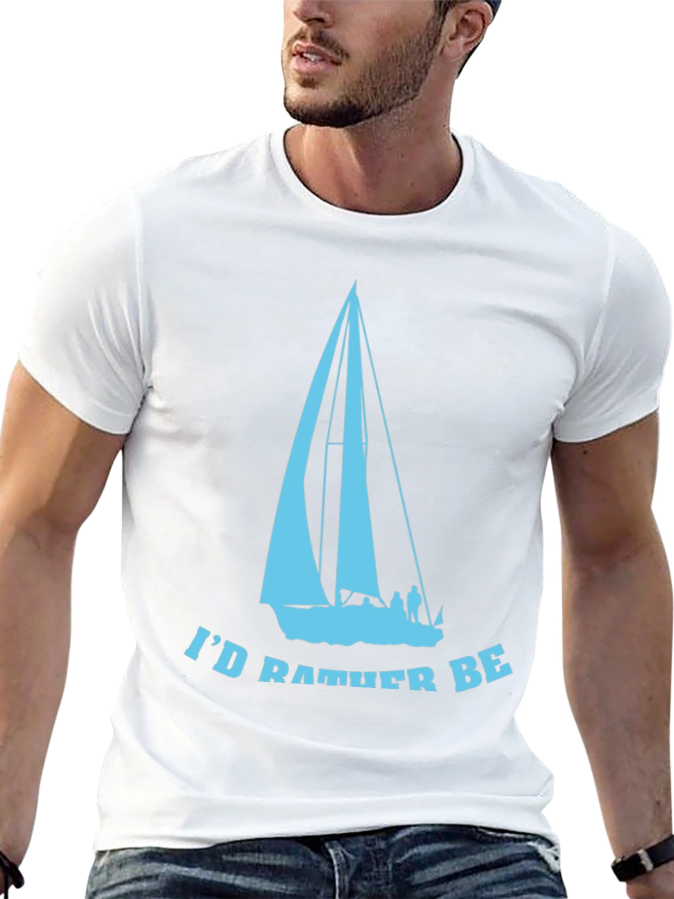 Id Rather Be Sailing T-Shirt - Lightweight Cotton Tee