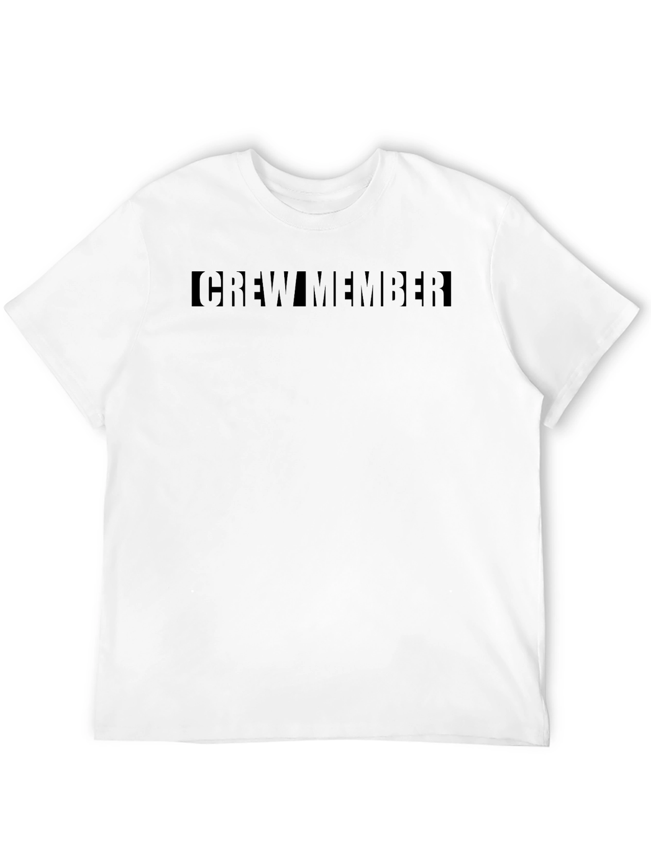 Crew Member Black T-Shirt - Minimalist Style