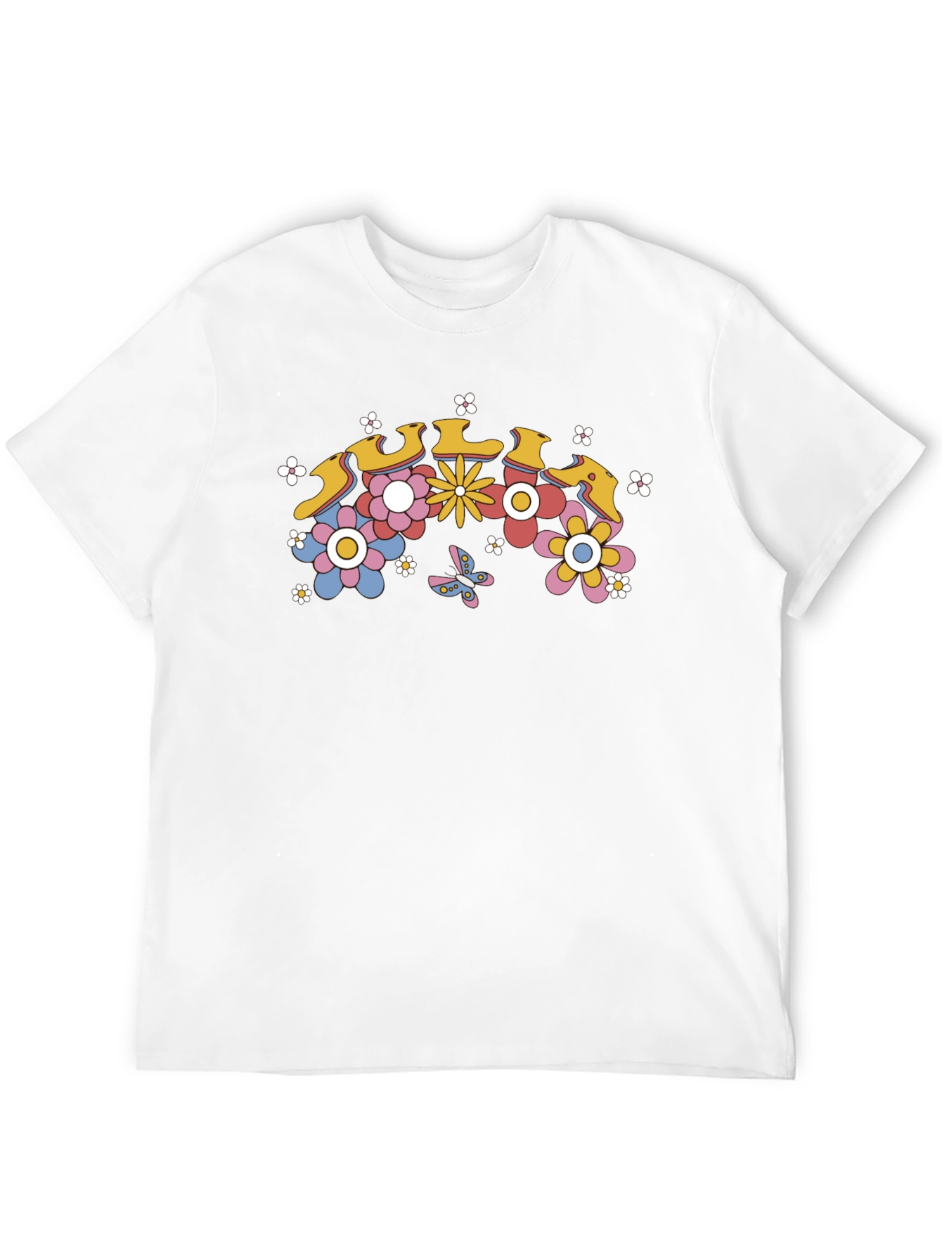 Retro Floral T-Shirt - 70s Inspired Design
