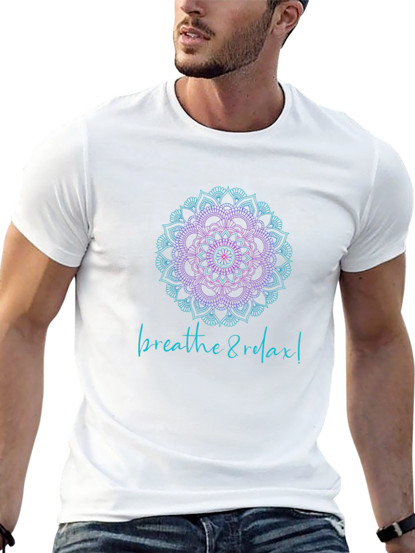 Breathe & Relax Mandala Tee - Zen Comfort