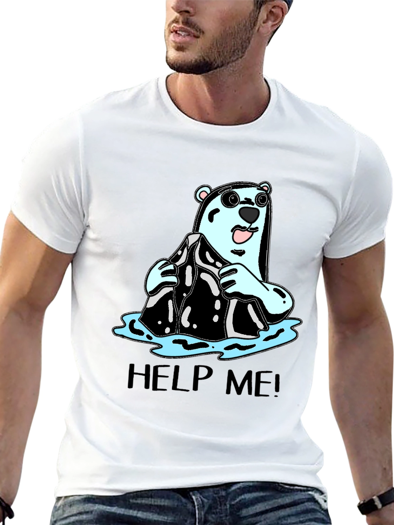 Polar Bear Help Graphic Tee