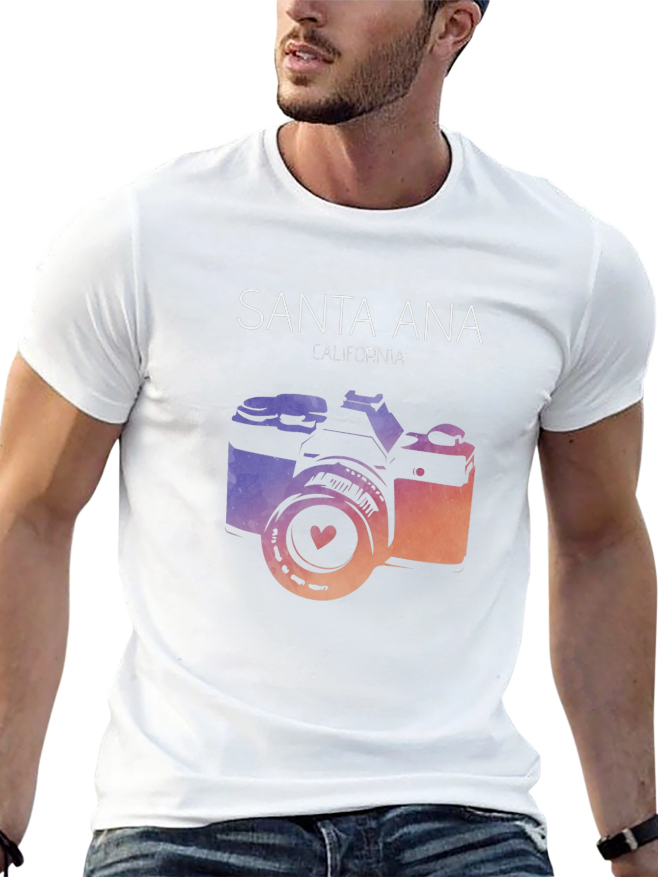 Santa Ana California Camera Graphic Tee