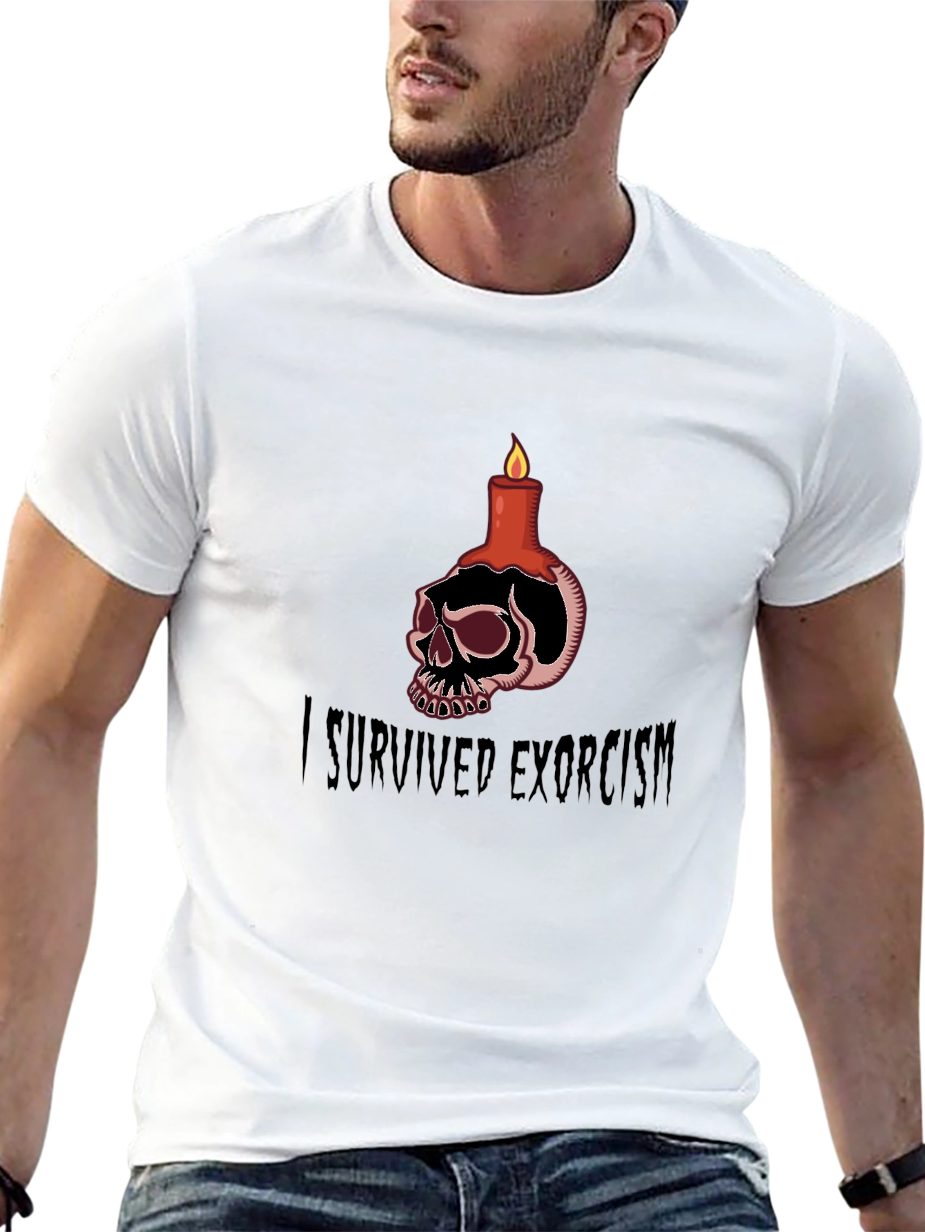 I Survived Exorcism Skull Candle T-Shirt