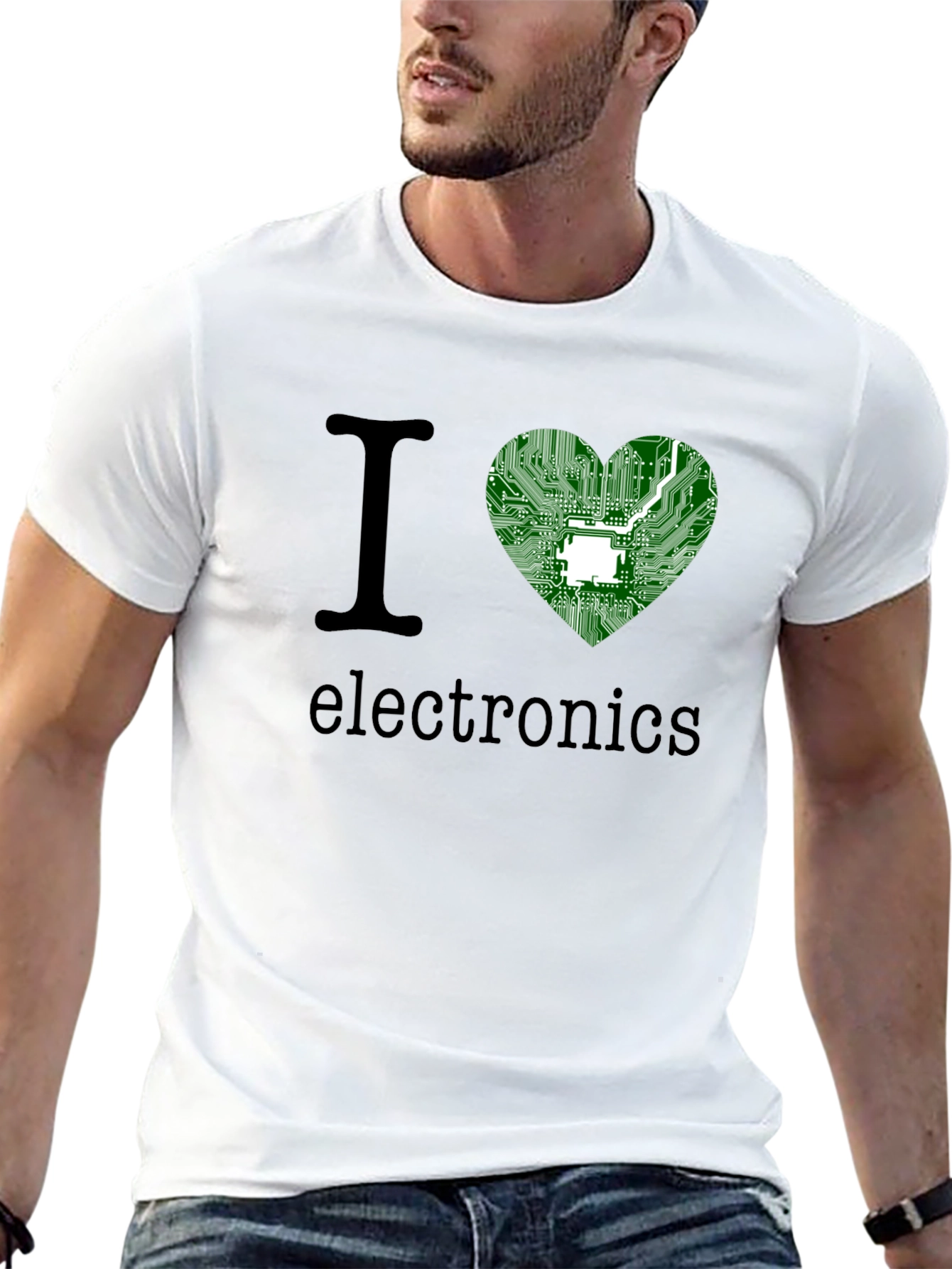 I Heart Electronics T-Shirt - Circuit Board Design