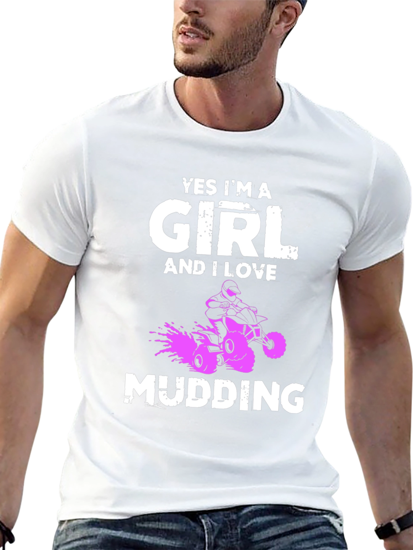Yes Im A Girl Mudding T-Shirt