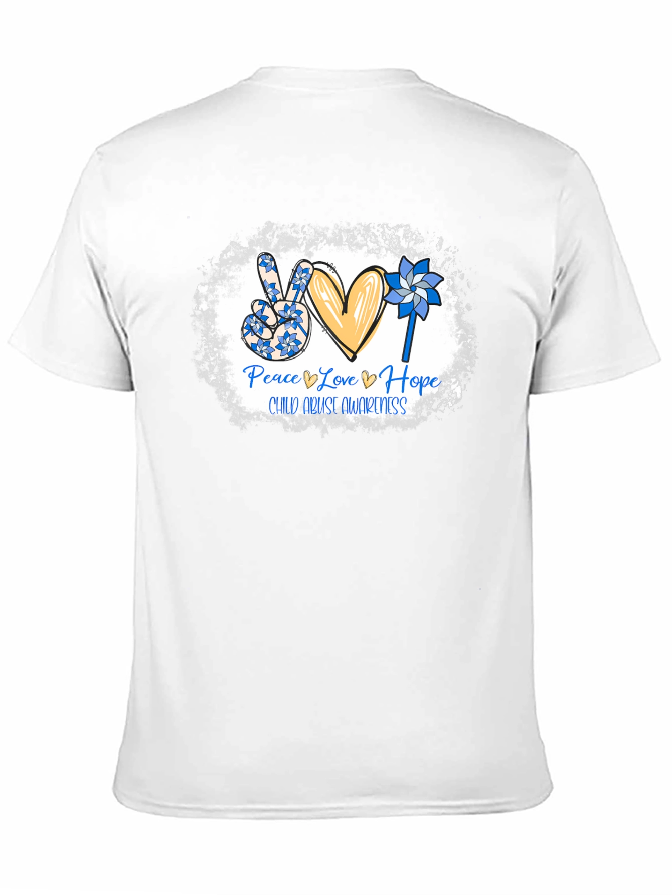 Child Abuse Awareness T-Shirt: Peace Love Hope