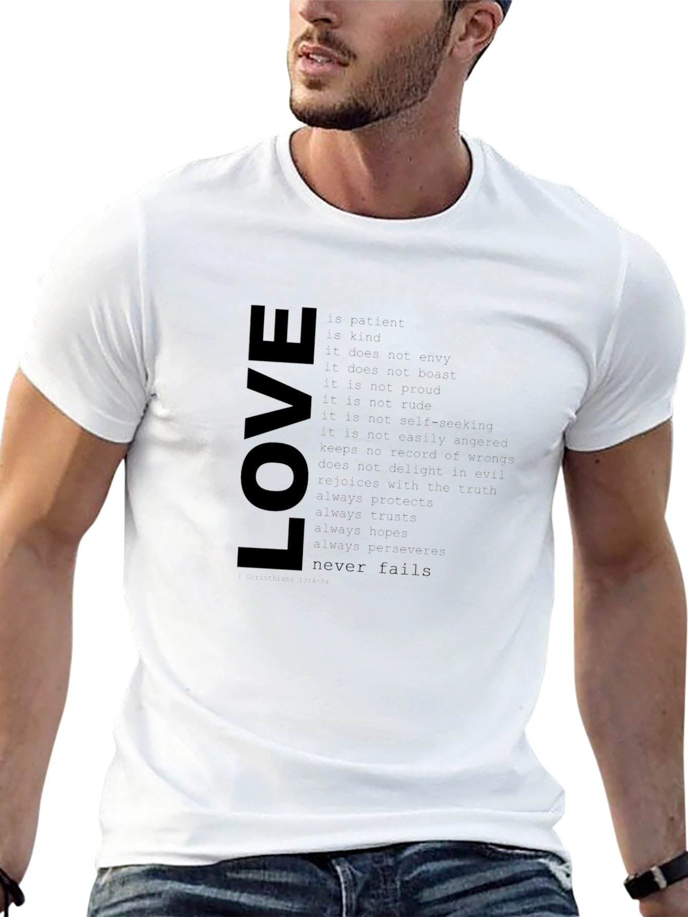 Love Never Fails Graphic Tee - Black