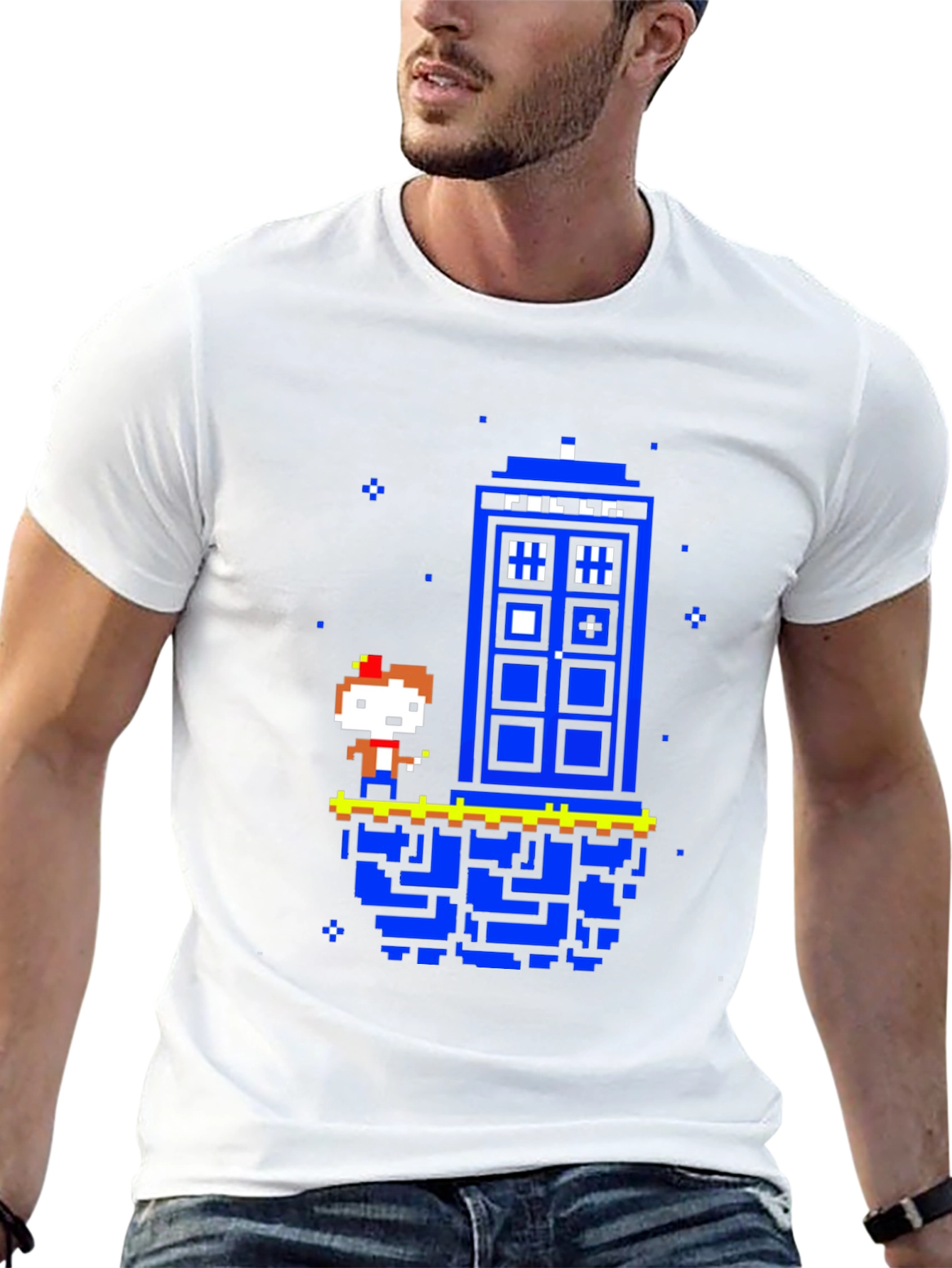 Retro 8-bit Tardis T-Shirt