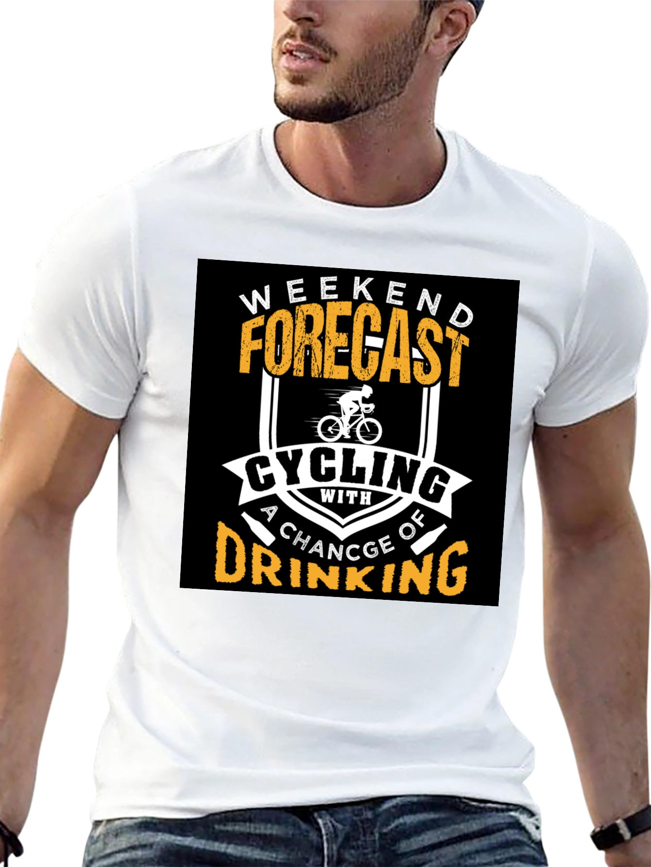 Cycling and Drinking T-Shirt - Weekend Forecast
