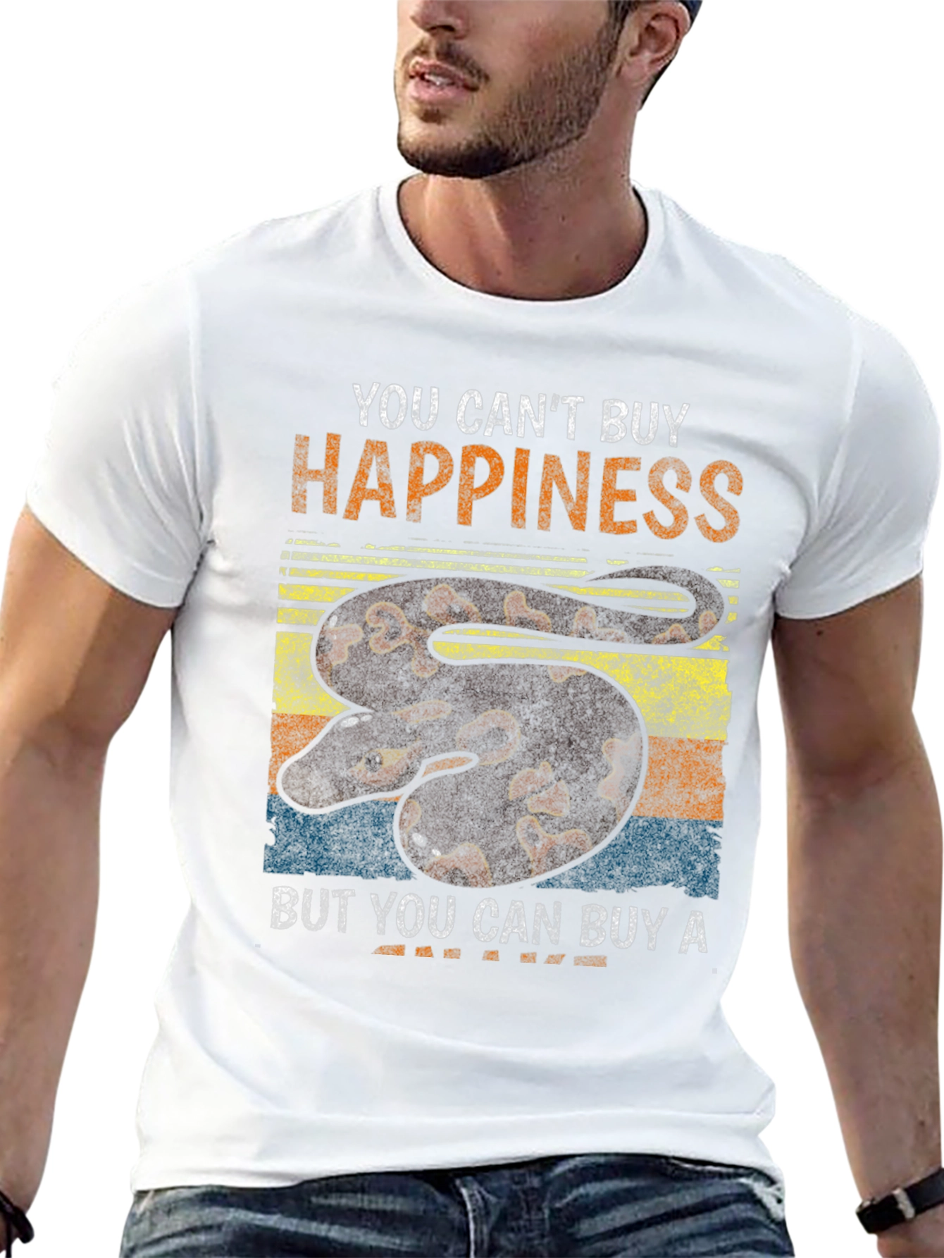 You Cant Buy Happiness Snake T-Shirt