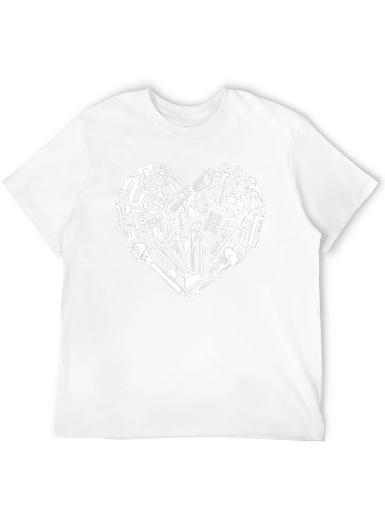 Plumber Heart Graphic T-Shirt - Black