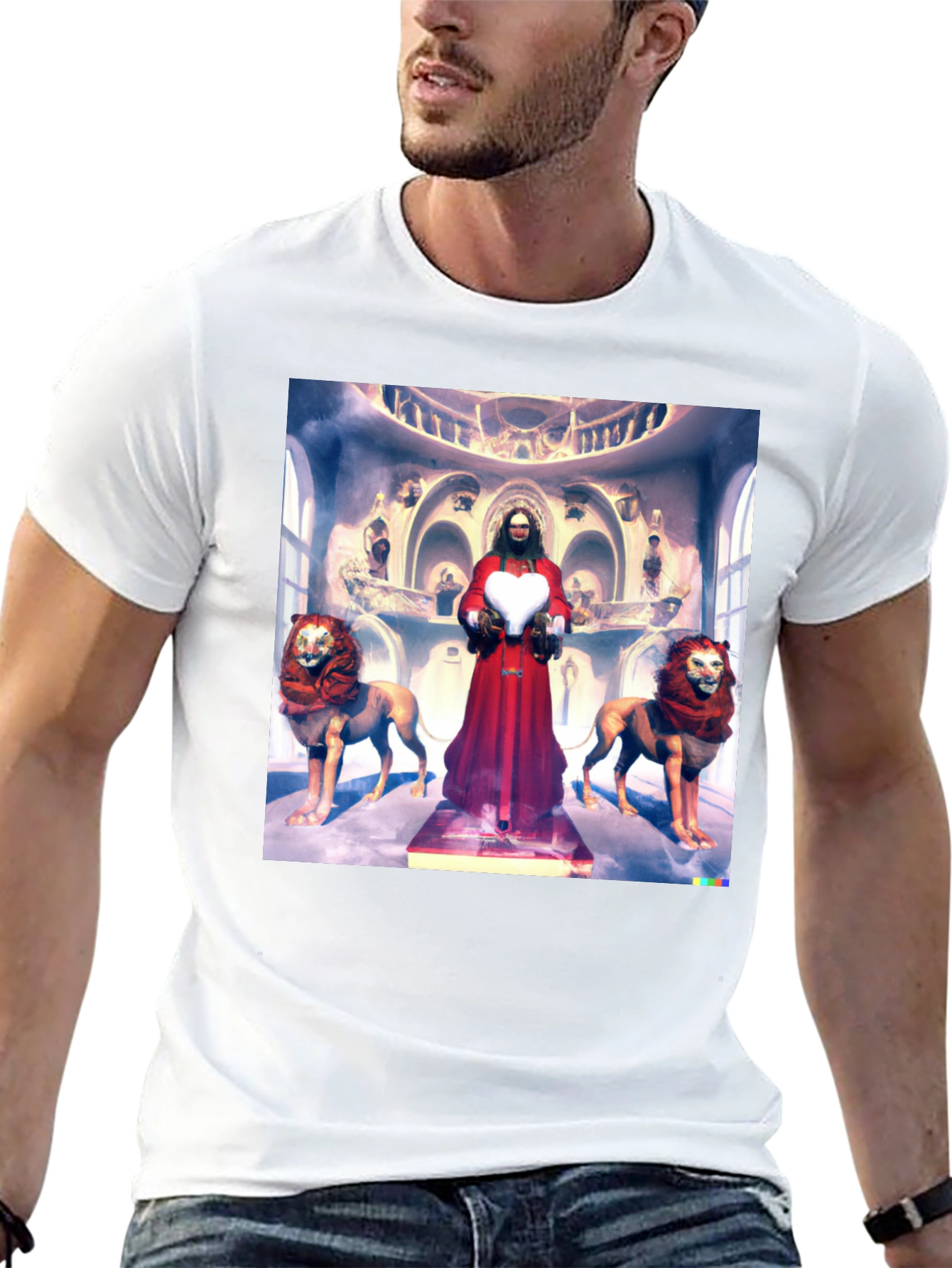 Lion Heart Graphic Tee - Unique Design