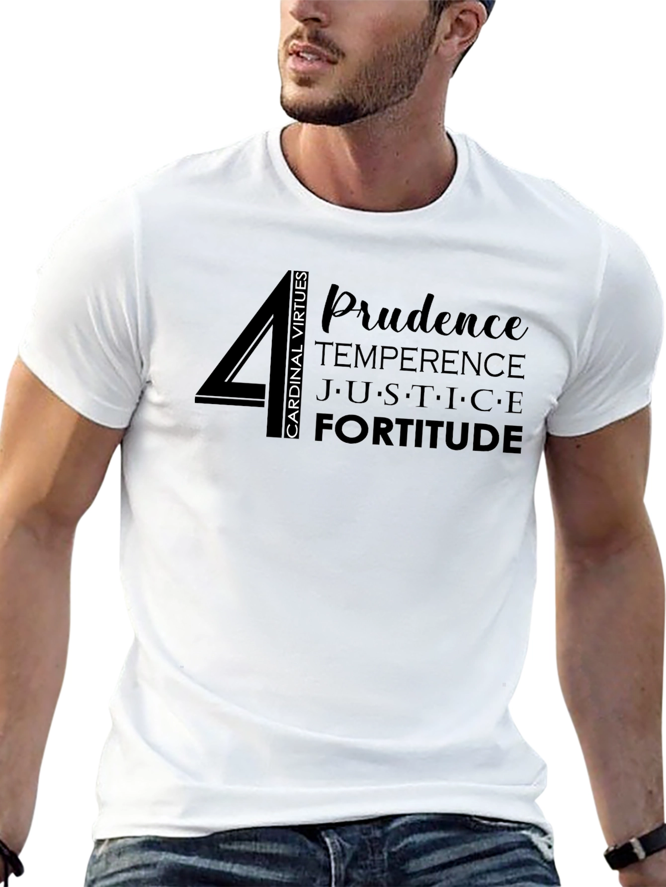Cardinal Virtues Graphic T-Shirt