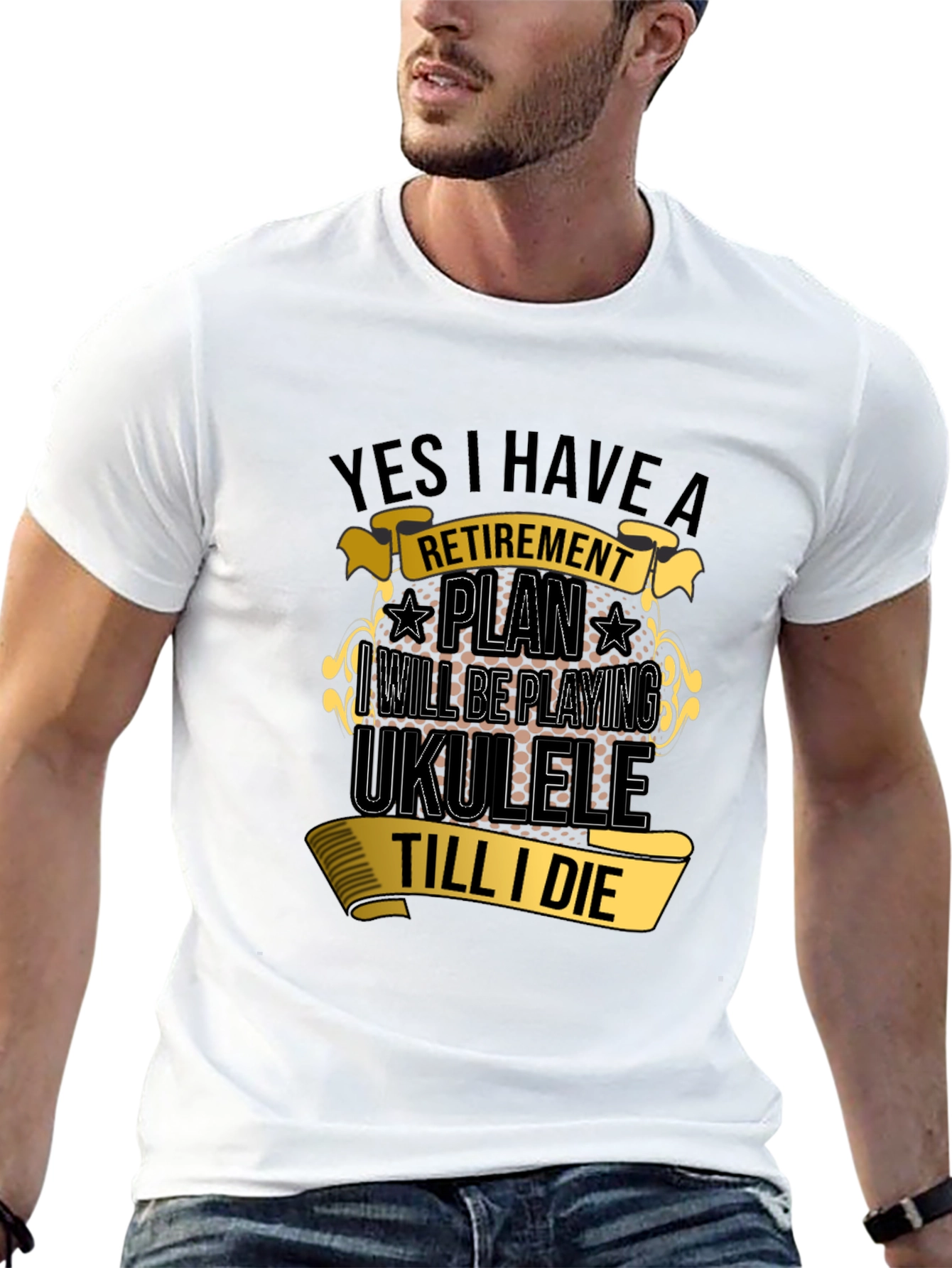 Retirement Ukulele T-Shirt - Play Till I Die!