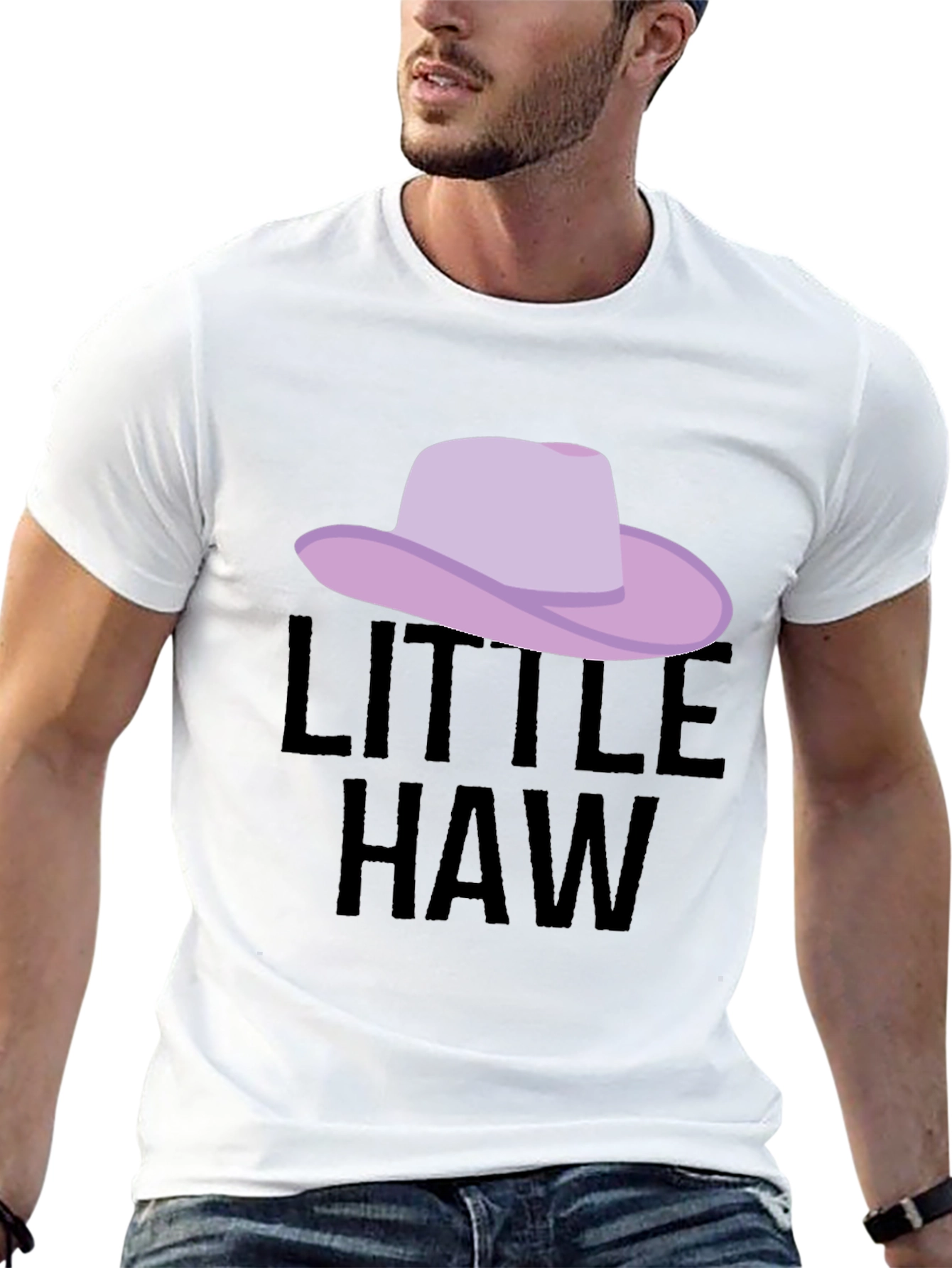 Little Haw T-Shirt - Novelty Cowboy Hat Tee