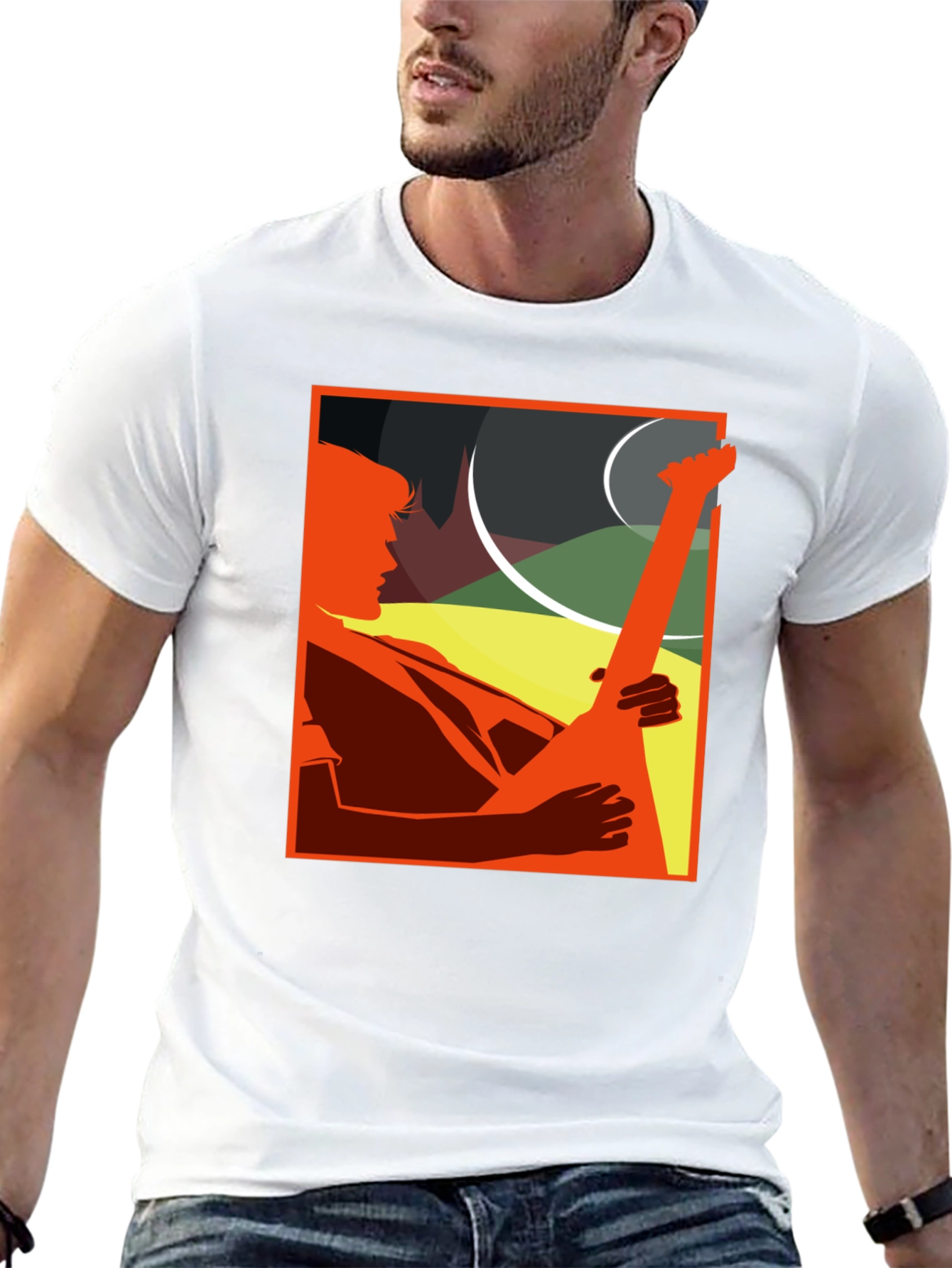 Guitar Player Graphic Tee - Cool Musician T-Shirt
