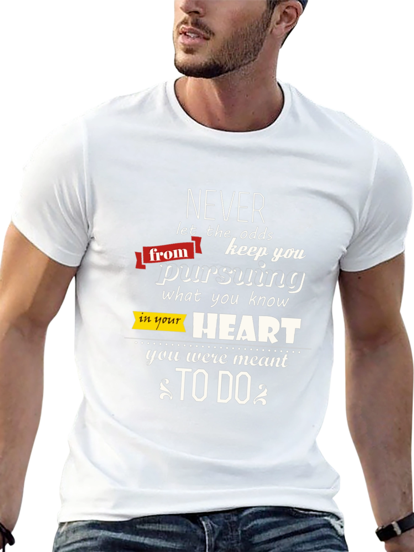 Motivational Graphic T-Shirt: Never Give Up