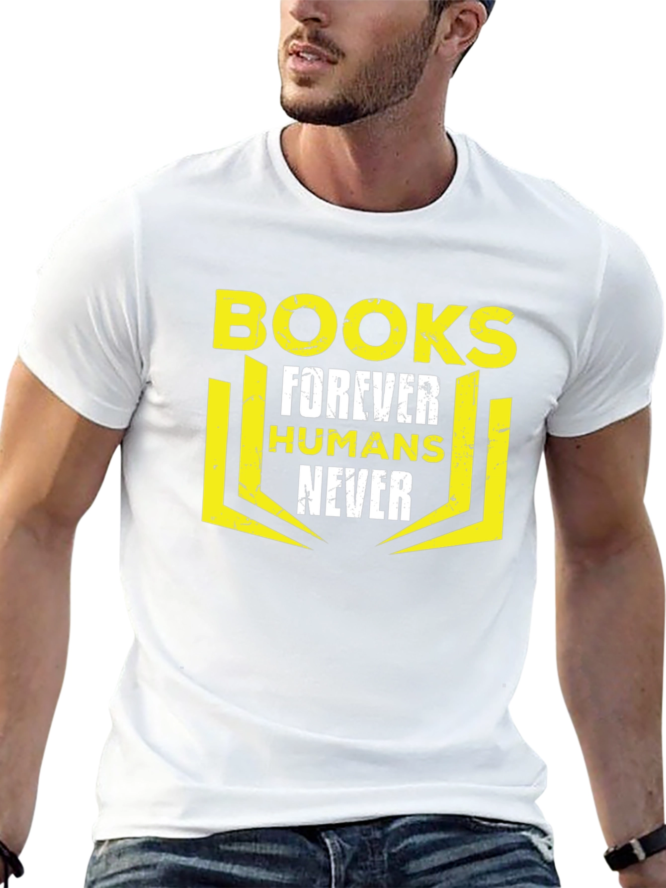 Books Forever Humans Never Graphic T-Shirt