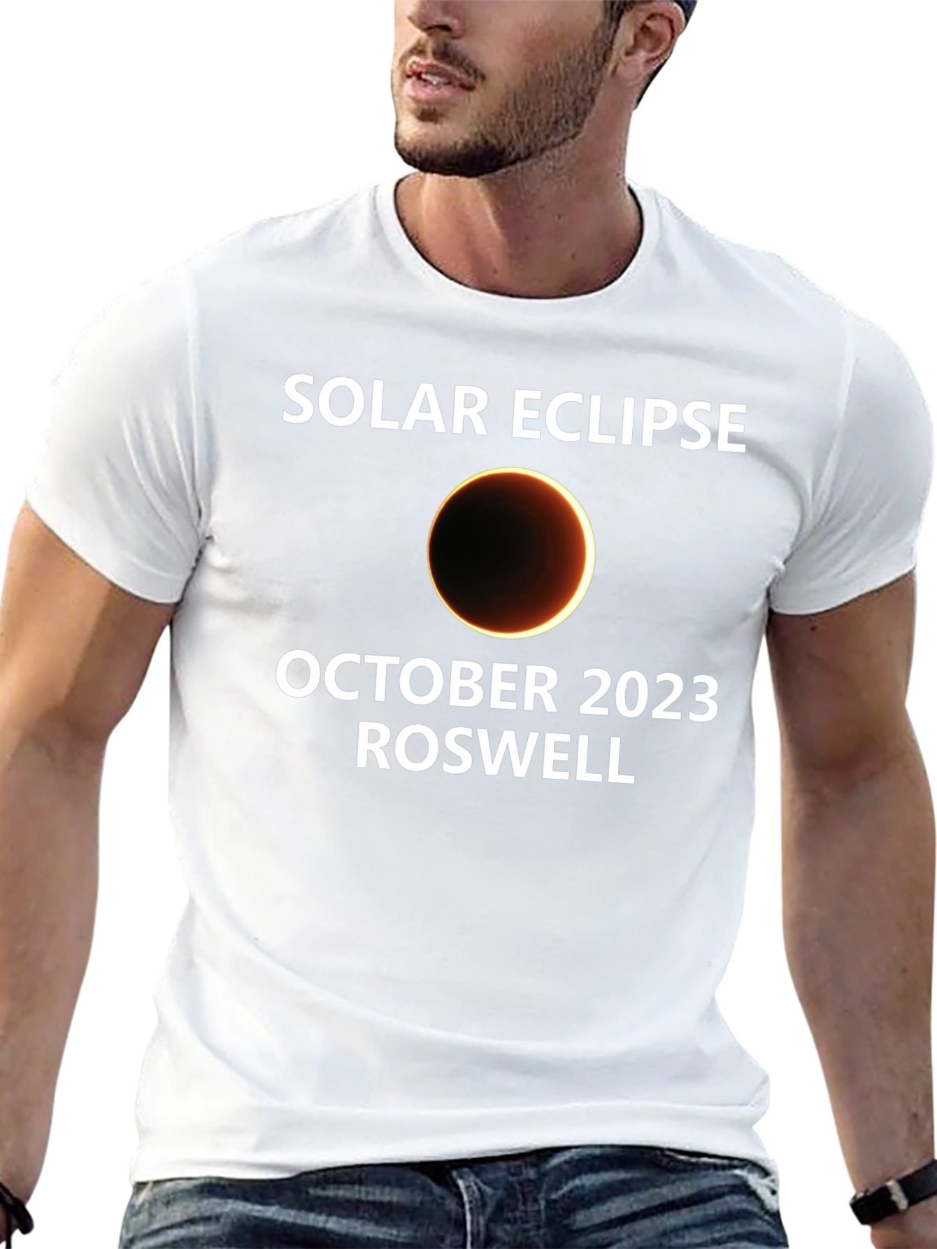Solar Eclipse Roswell October 2023 Black T-Shirt