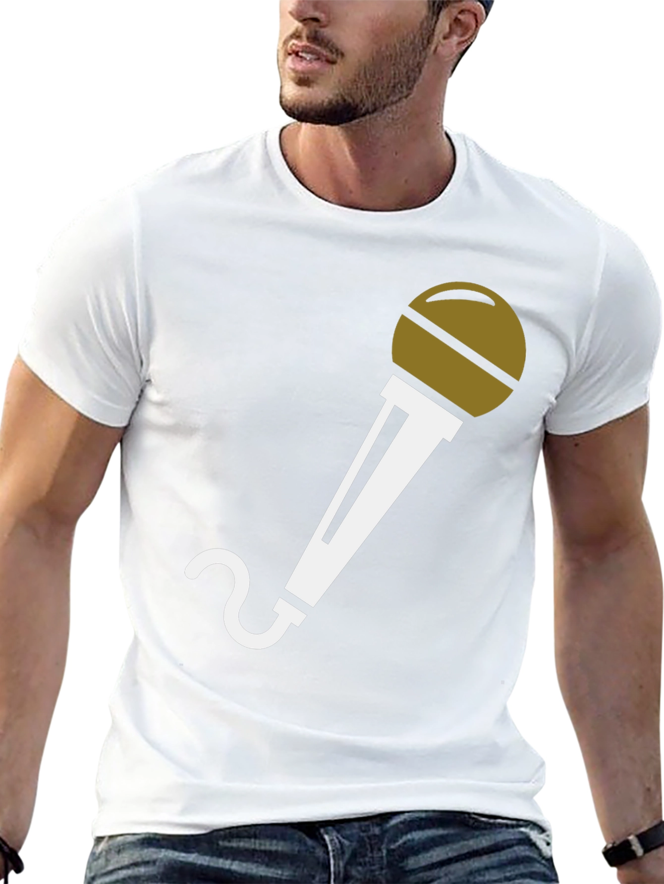 Microphone Graphic T-Shirt - Black