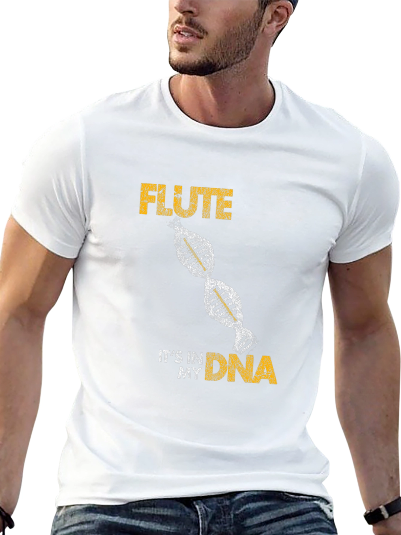 Flute DNA Graphic Tee - Musicians Statement Shirt
