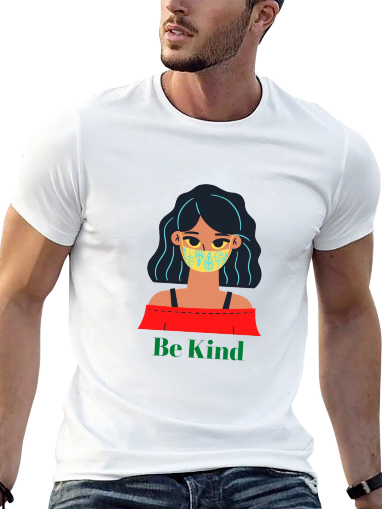 Be Kind Graphic Tee - Black Cotton T-Shirt