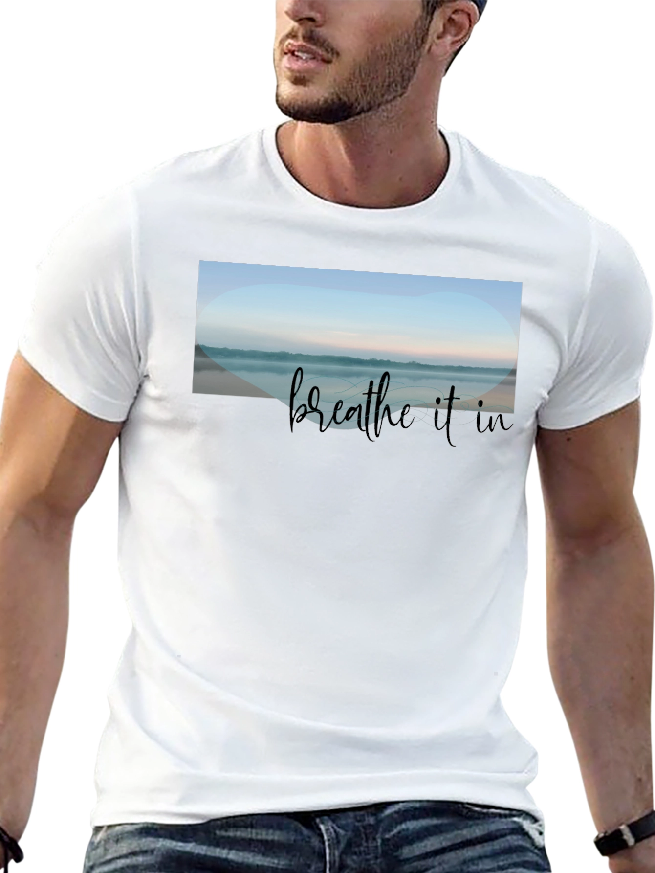 Breathe It In Graphic Tee - Relaxed Black T-Shirt