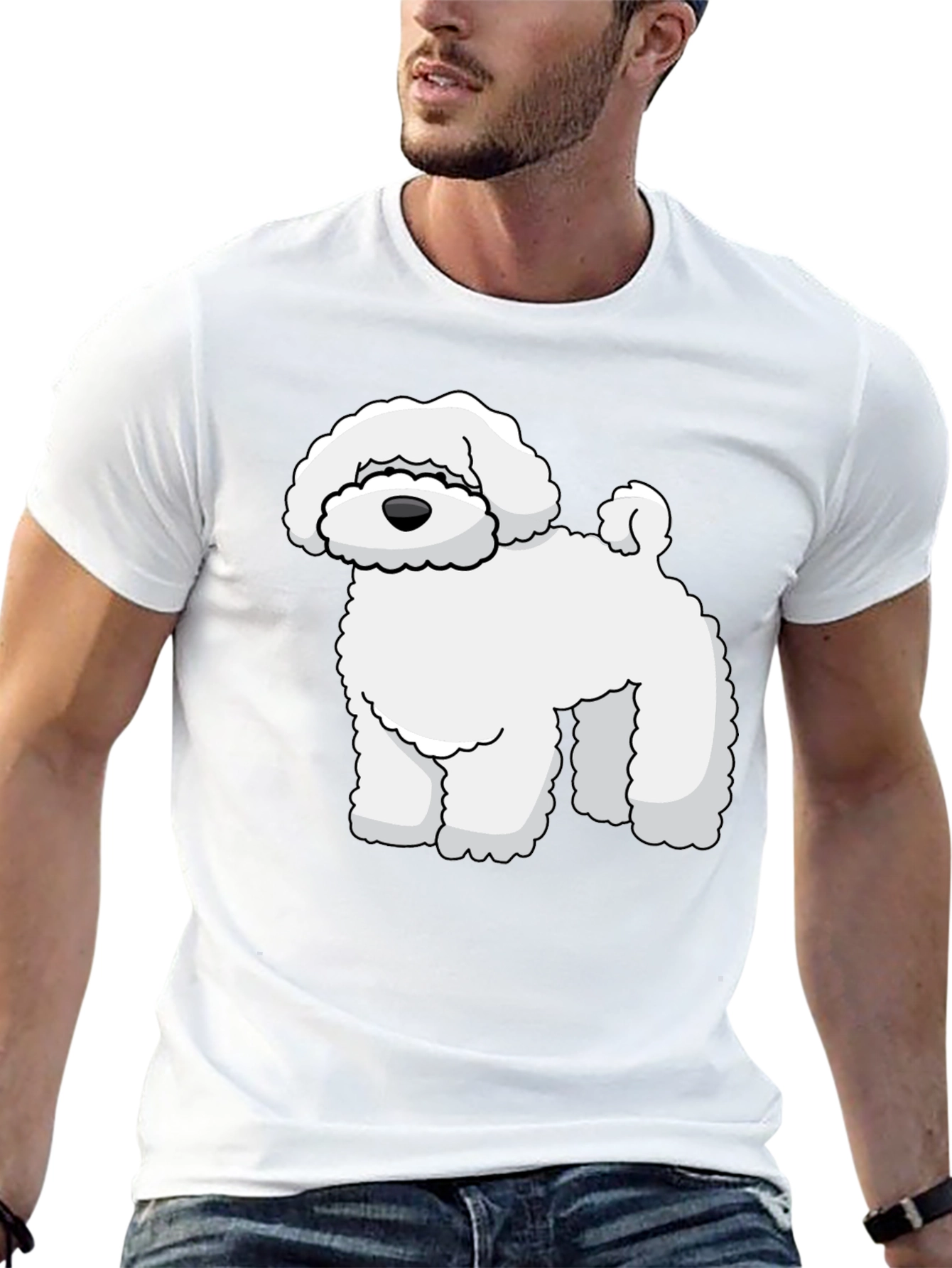 Cute Cartoon Dog Graphic T-Shirt