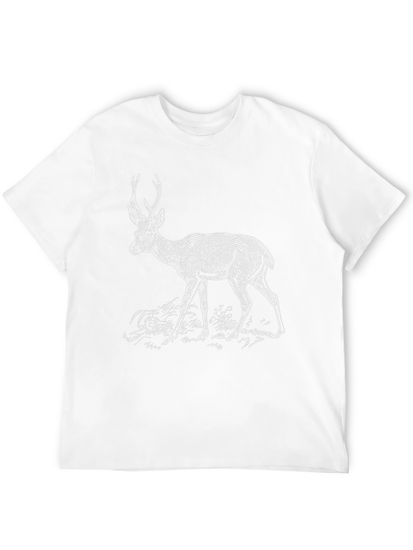 Deer Graphic Tee - Black Cotton Blend