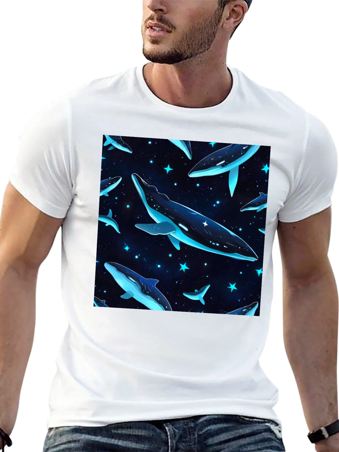 Cosmic Whale T-Shirt - Black