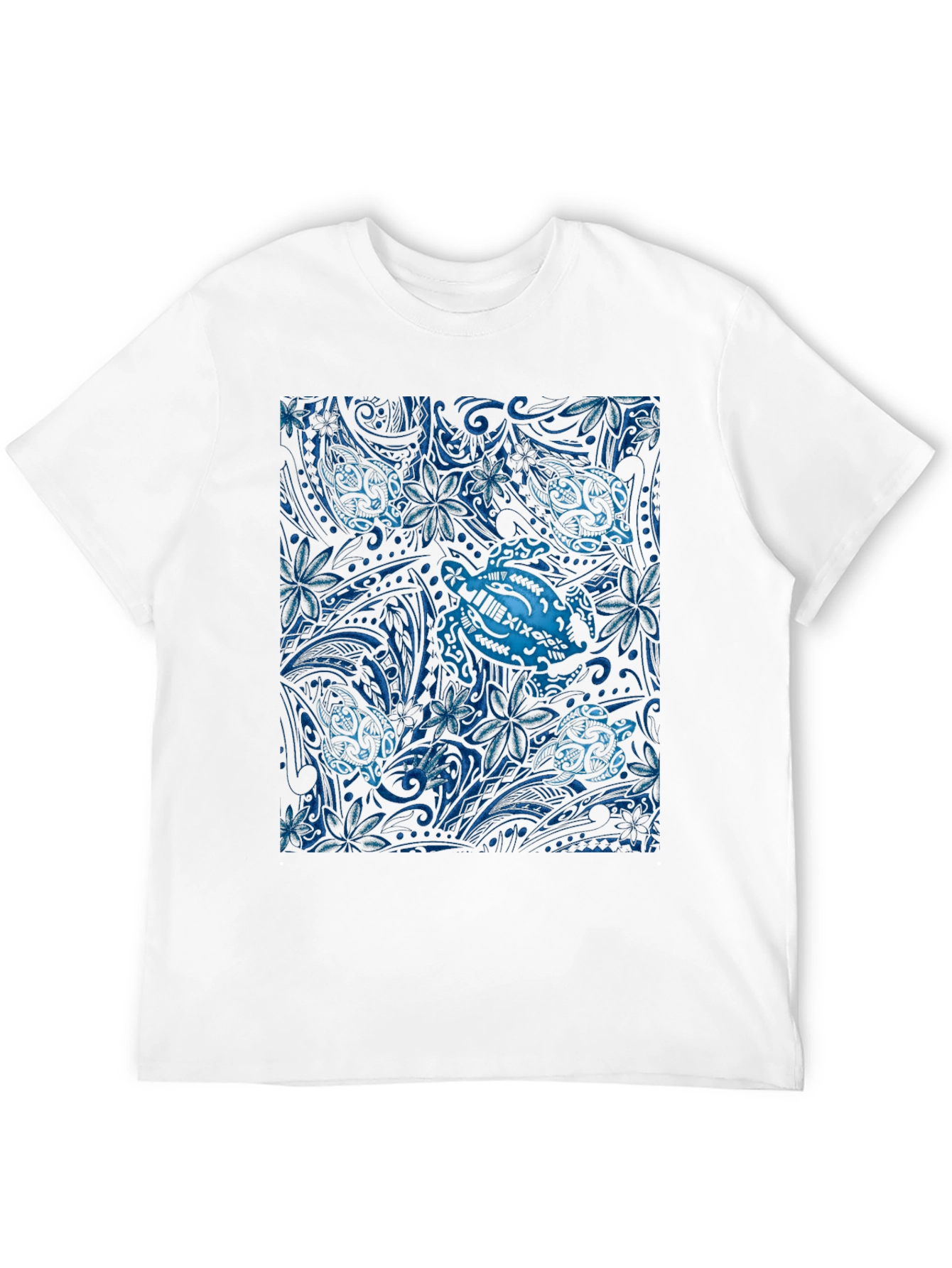 Turtle Print Black T-Shirt