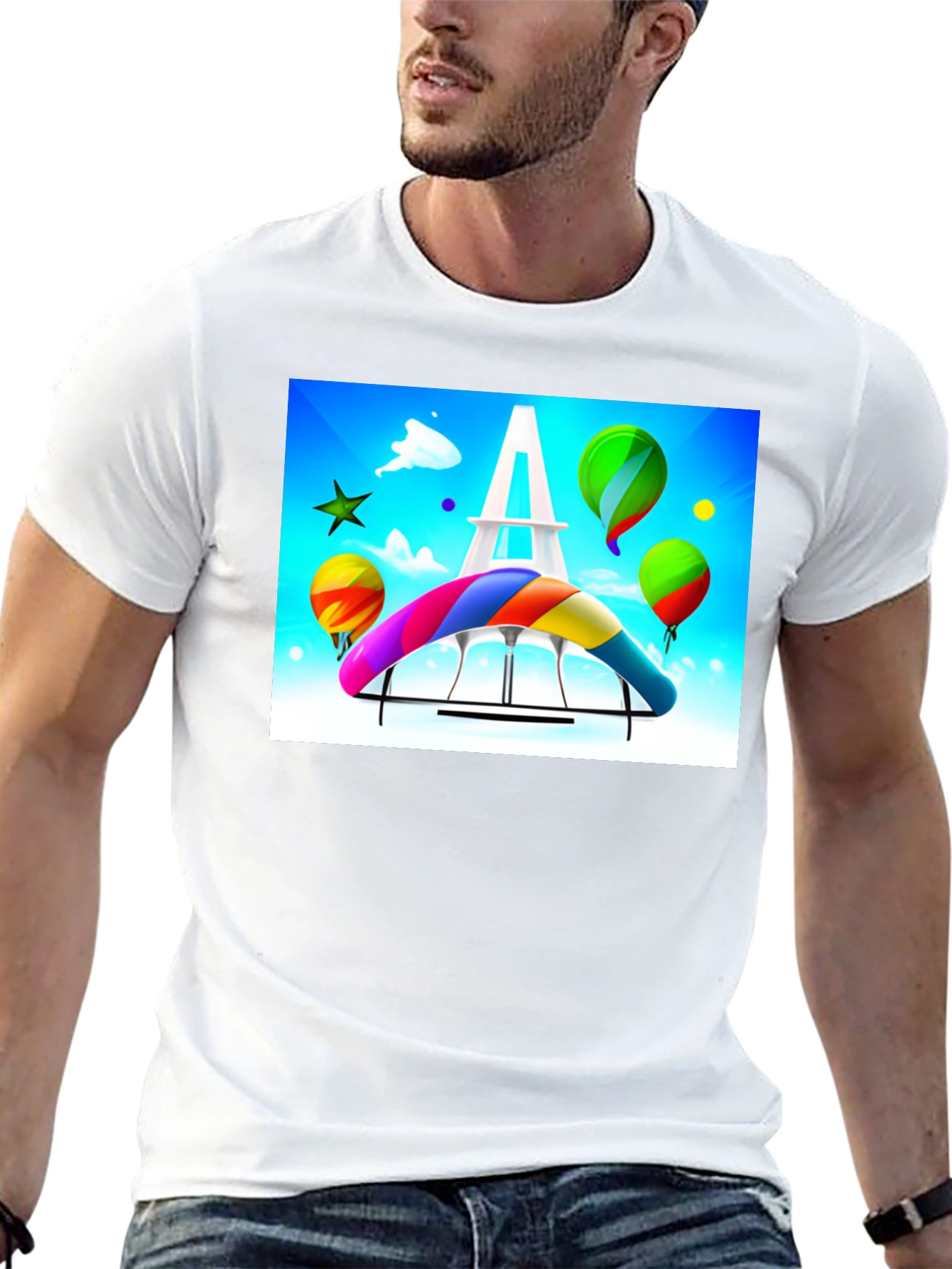 Paris Rainbow Hang Gliding T-Shirt