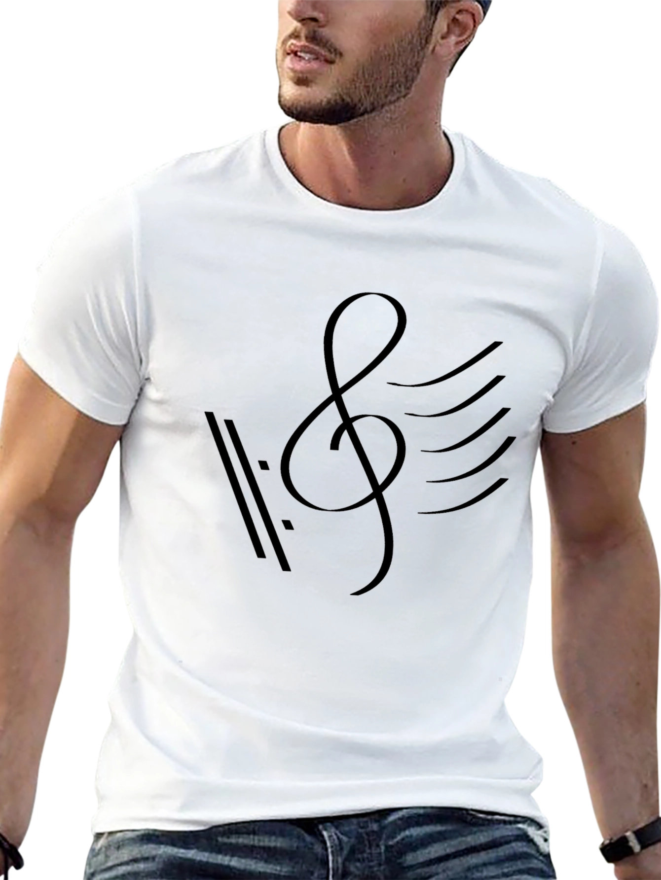 Music Note Graphic Tee - Stylish Cotton T-Shirt