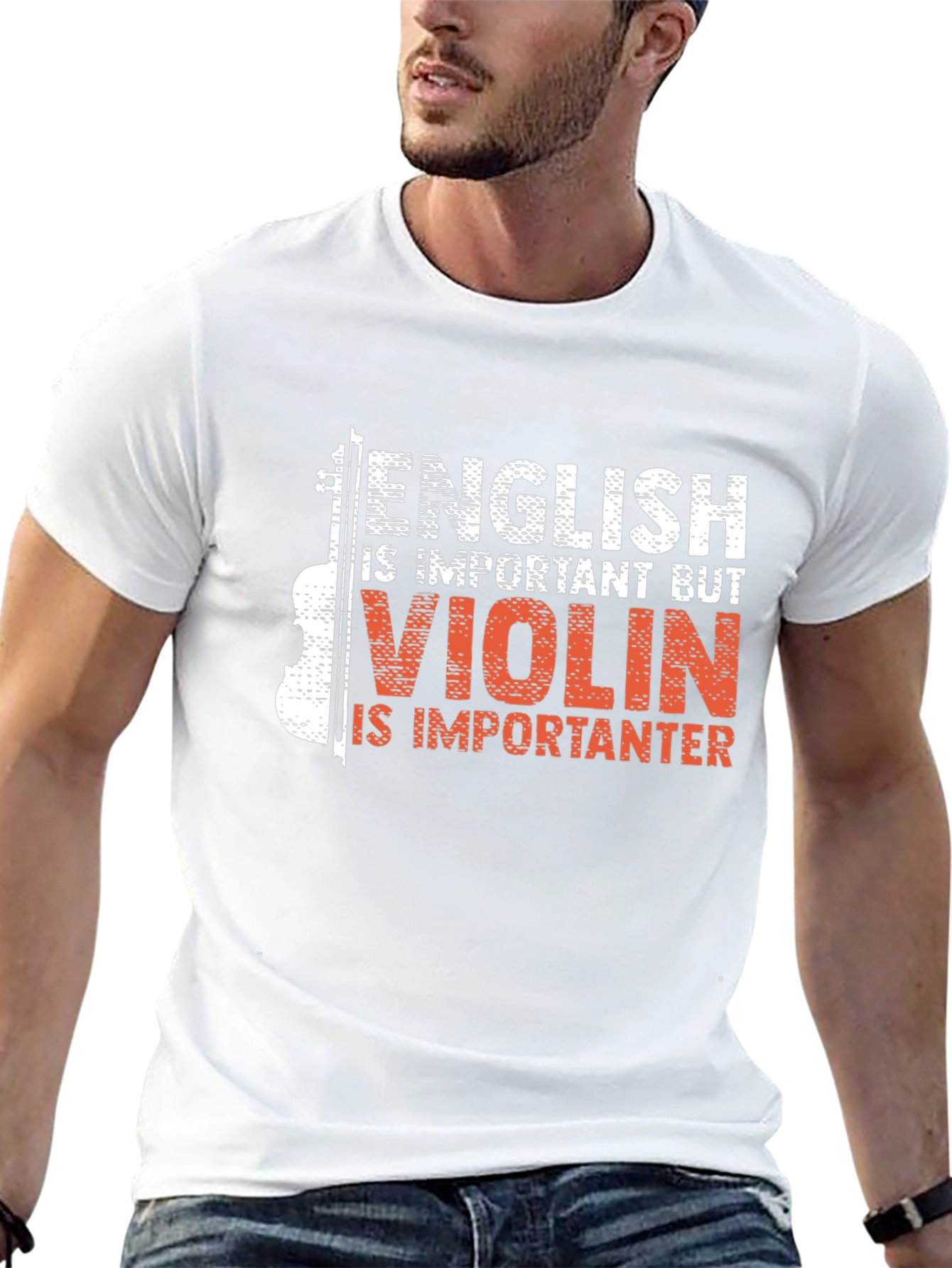 Funny Violin Lover Black T-Shirt