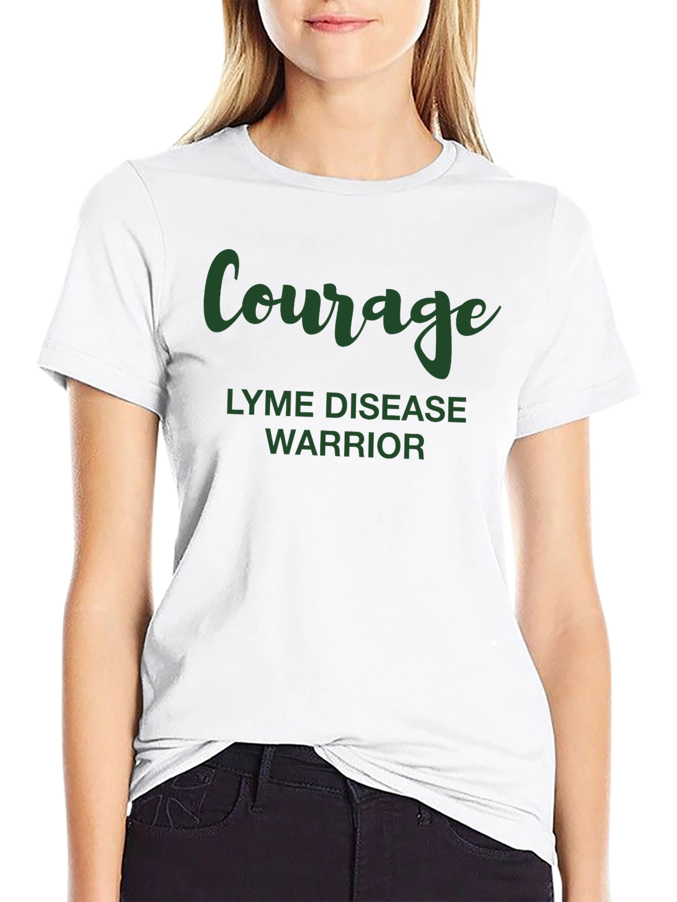 Courage Lyme Disease Warrior Black T-Shirt
