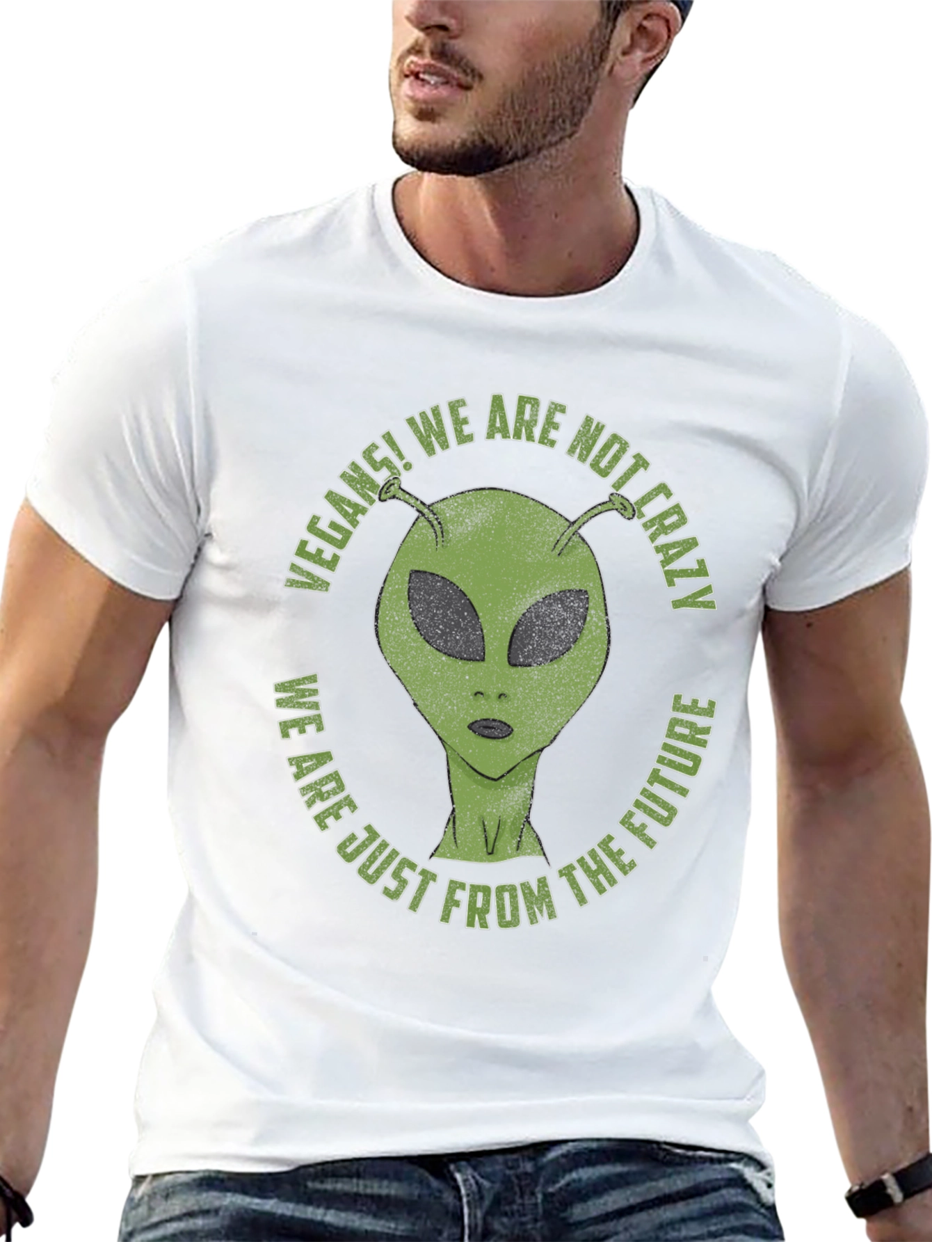 Vegan Alien T-Shirt - We Are Not Crazy