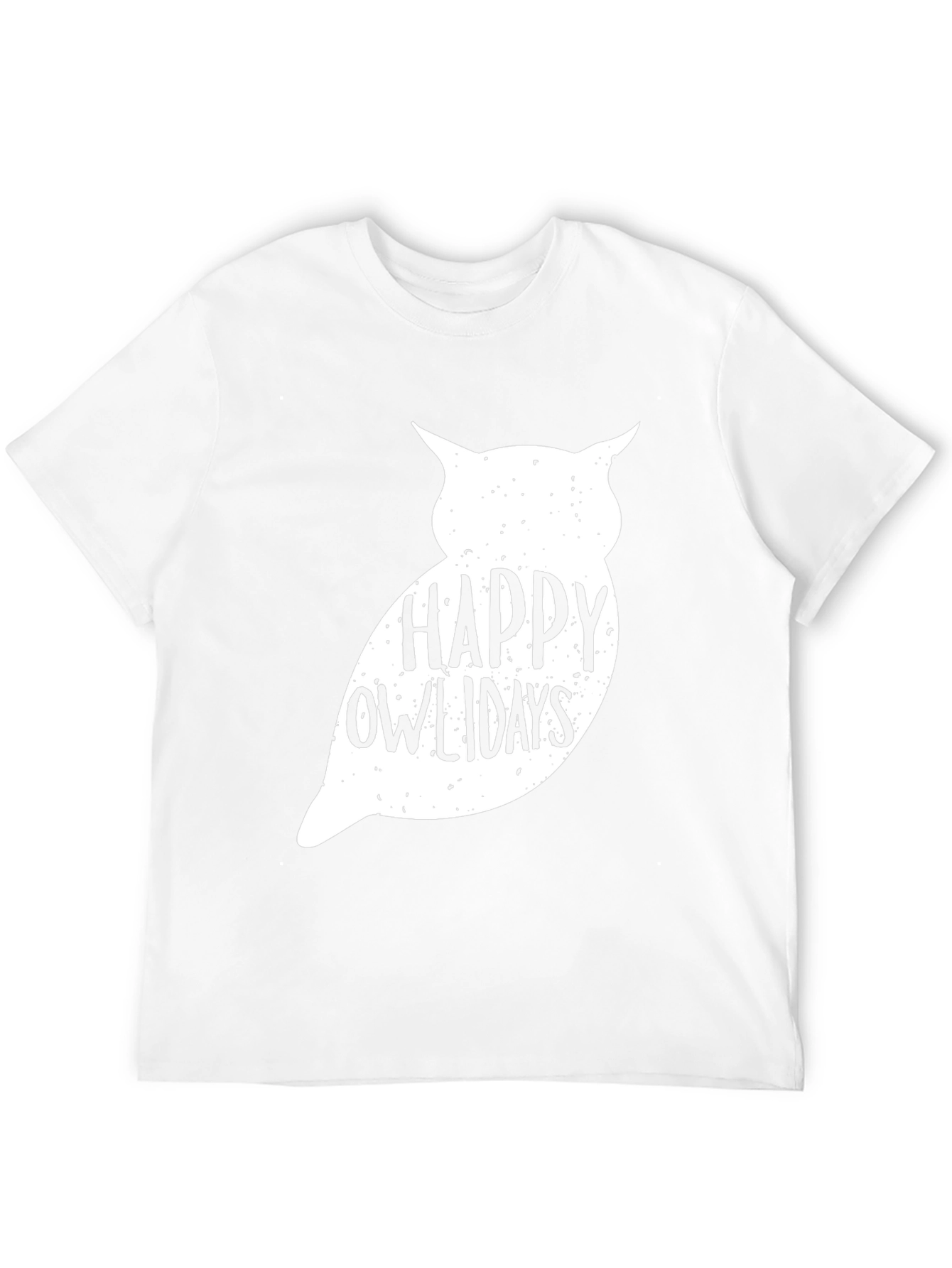 Happy Owlidays Graphic Tee - Soft Black Cotton