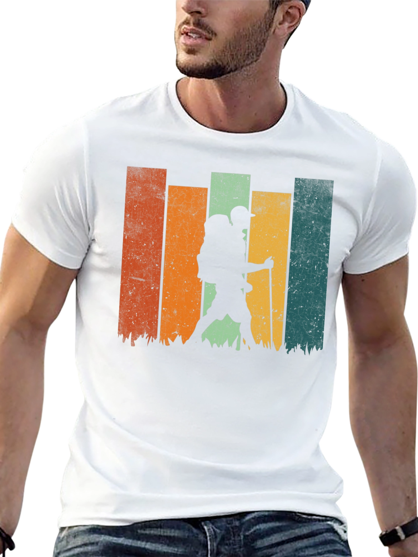 Retro Hiker Silhouette Graphic Tee