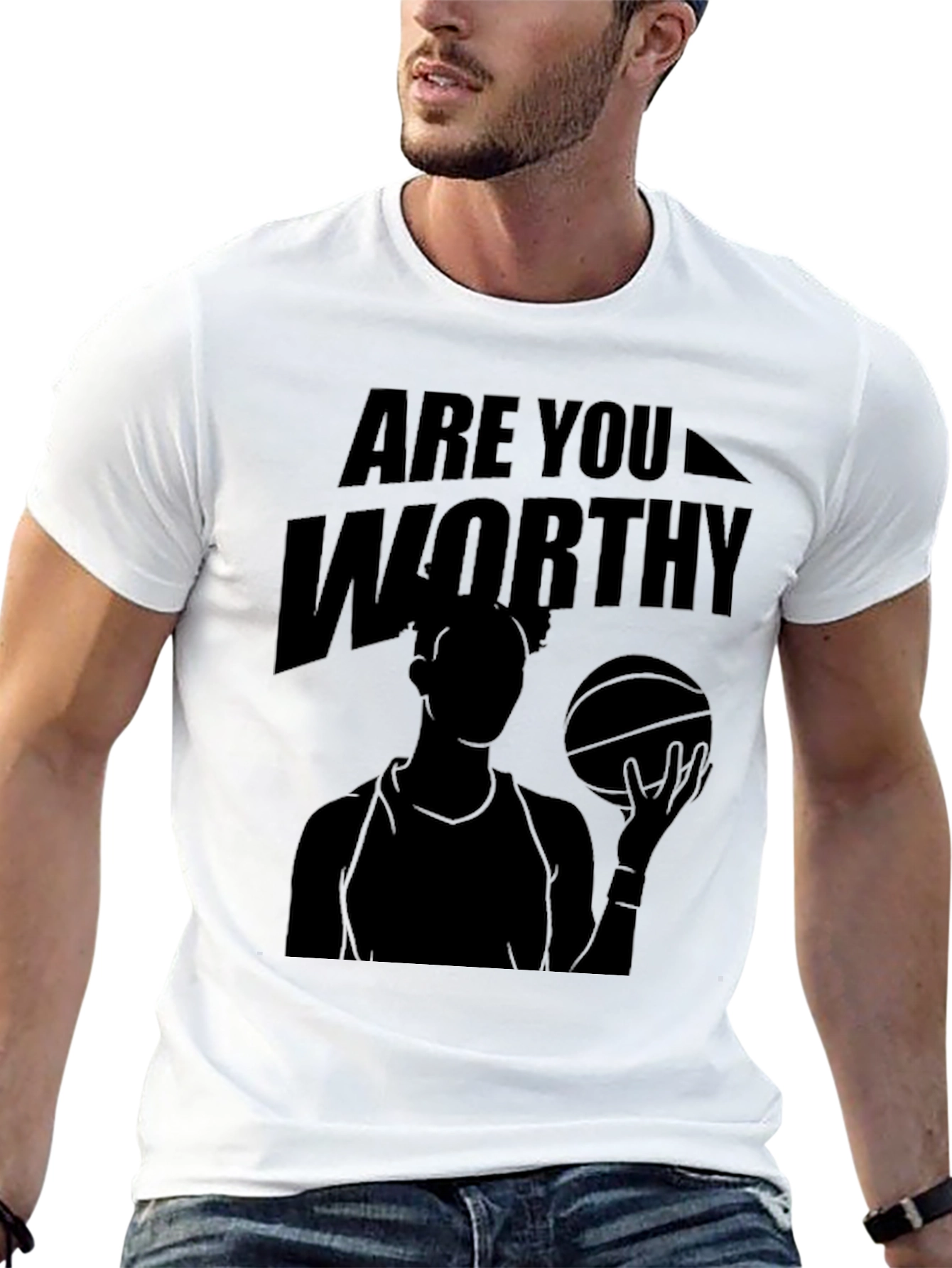 Are You Worthy Black Graphic Tee
