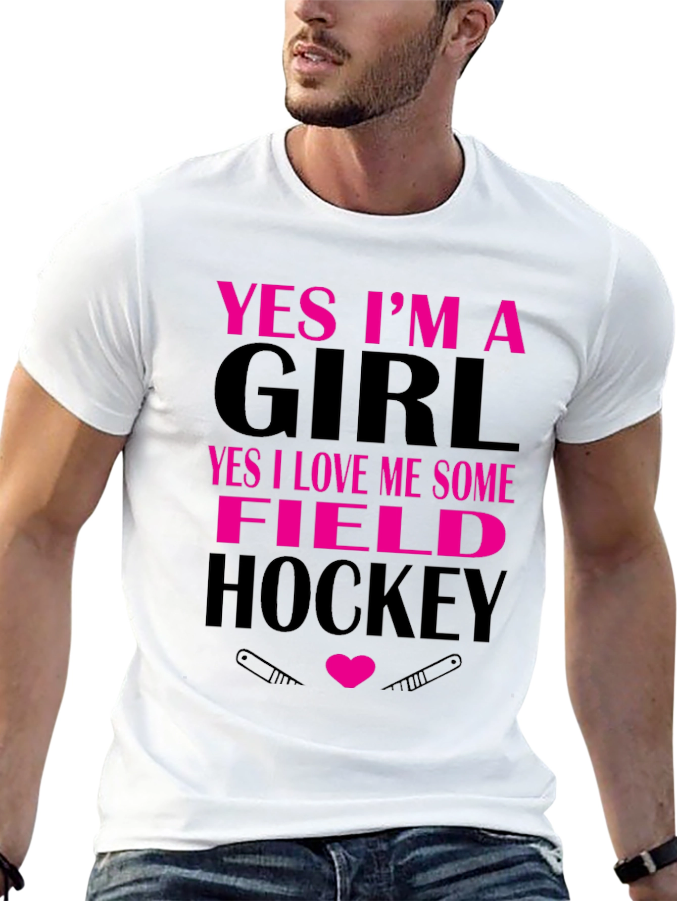 Yes Im a Girl Field Hockey T-Shirt