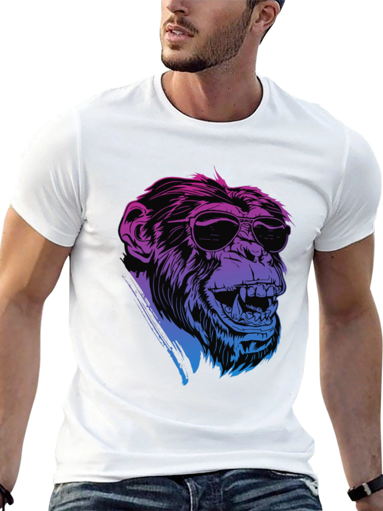 Cool Ape Graphic Tee - Black