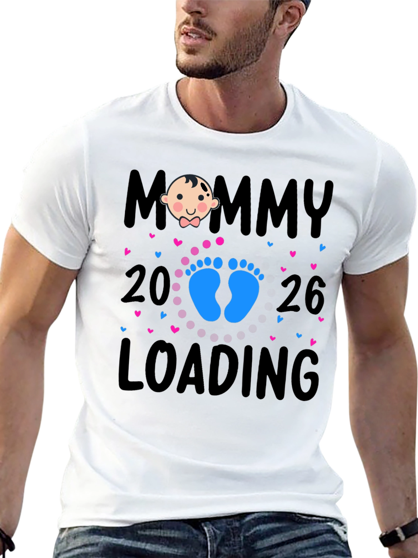 Mommy Loading 2026 Baby Announcement T-Shirt