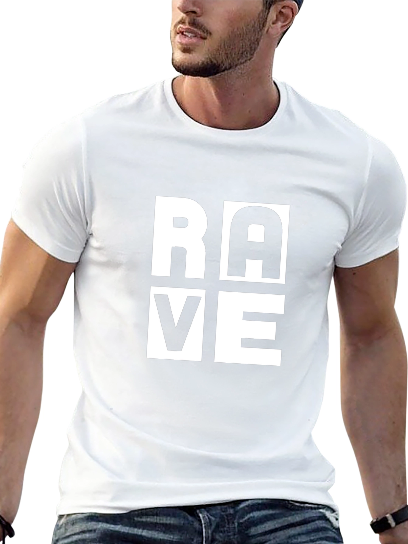 Rave Graphic Print Black T-Shirt