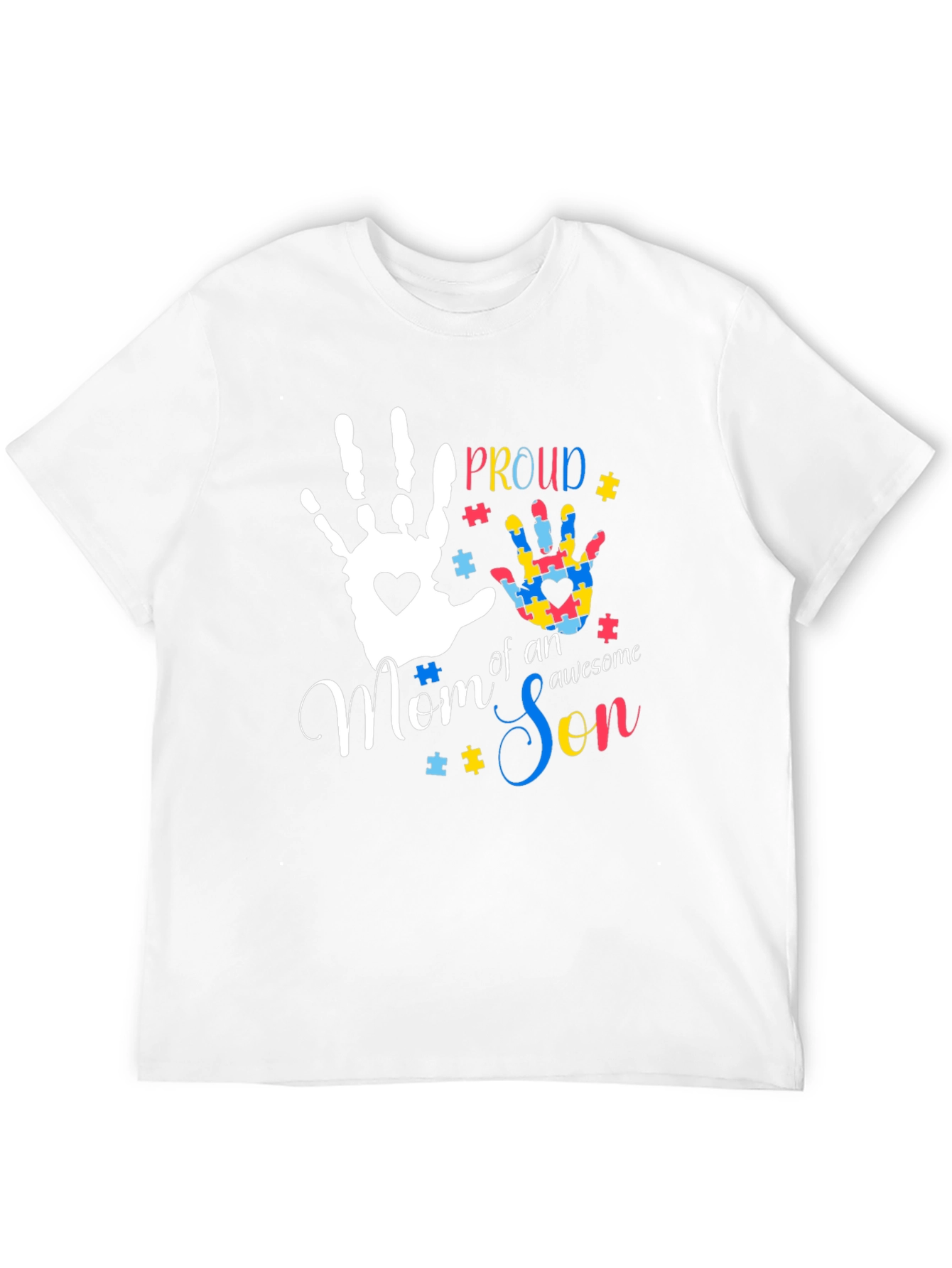 Proud Mom of an Awesome Son Autism Awareness T-Shirt