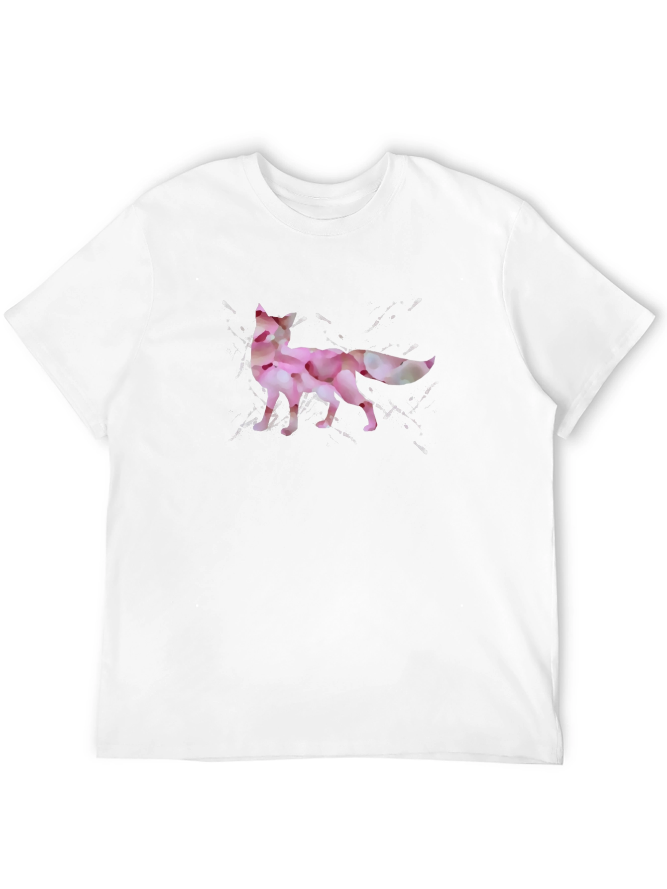 Floral Fox Print Black T-Shirt