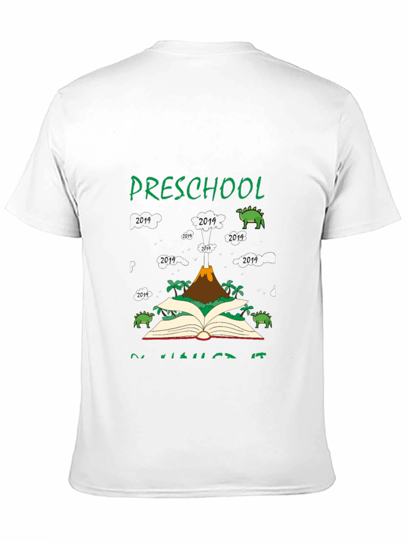 Preschool Graduation T-Shirt - Dinosaur Volcano 2019