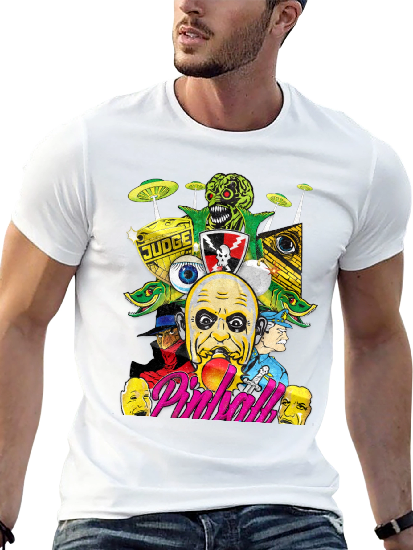 Horror Pinball Black T-Shirt