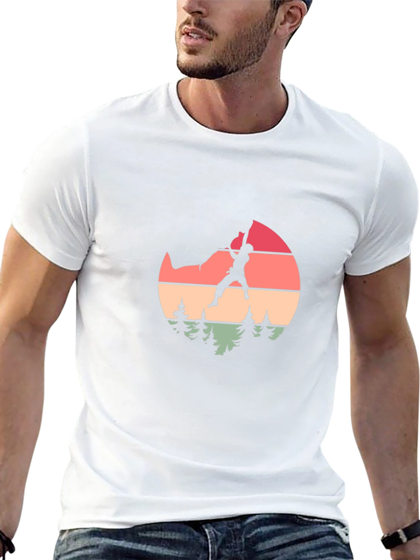 Retro Climber Graphic Tee - Nature Inspired Design